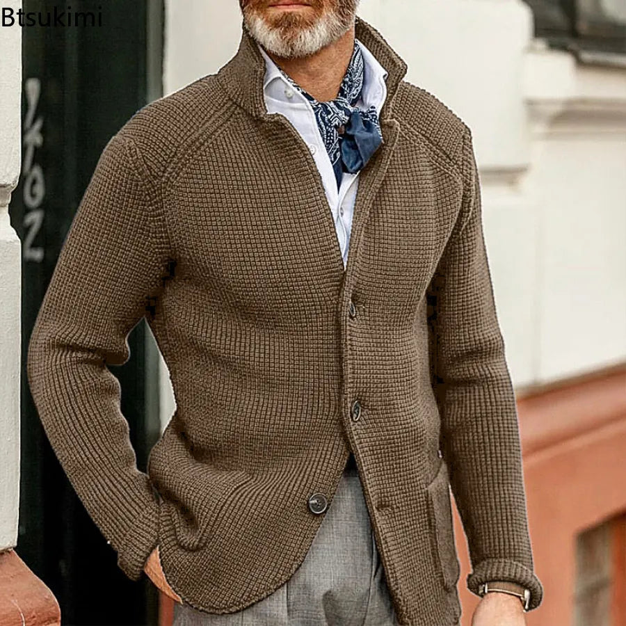 Men's Warm Knitted Cardigan Jacket
