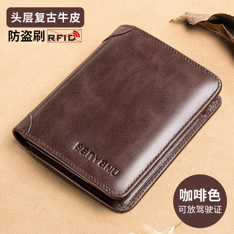 Cupid Beauty Supplies Cupid Beauty Supplies E Men Wallets BANYANU AGenuine Leather Wallets