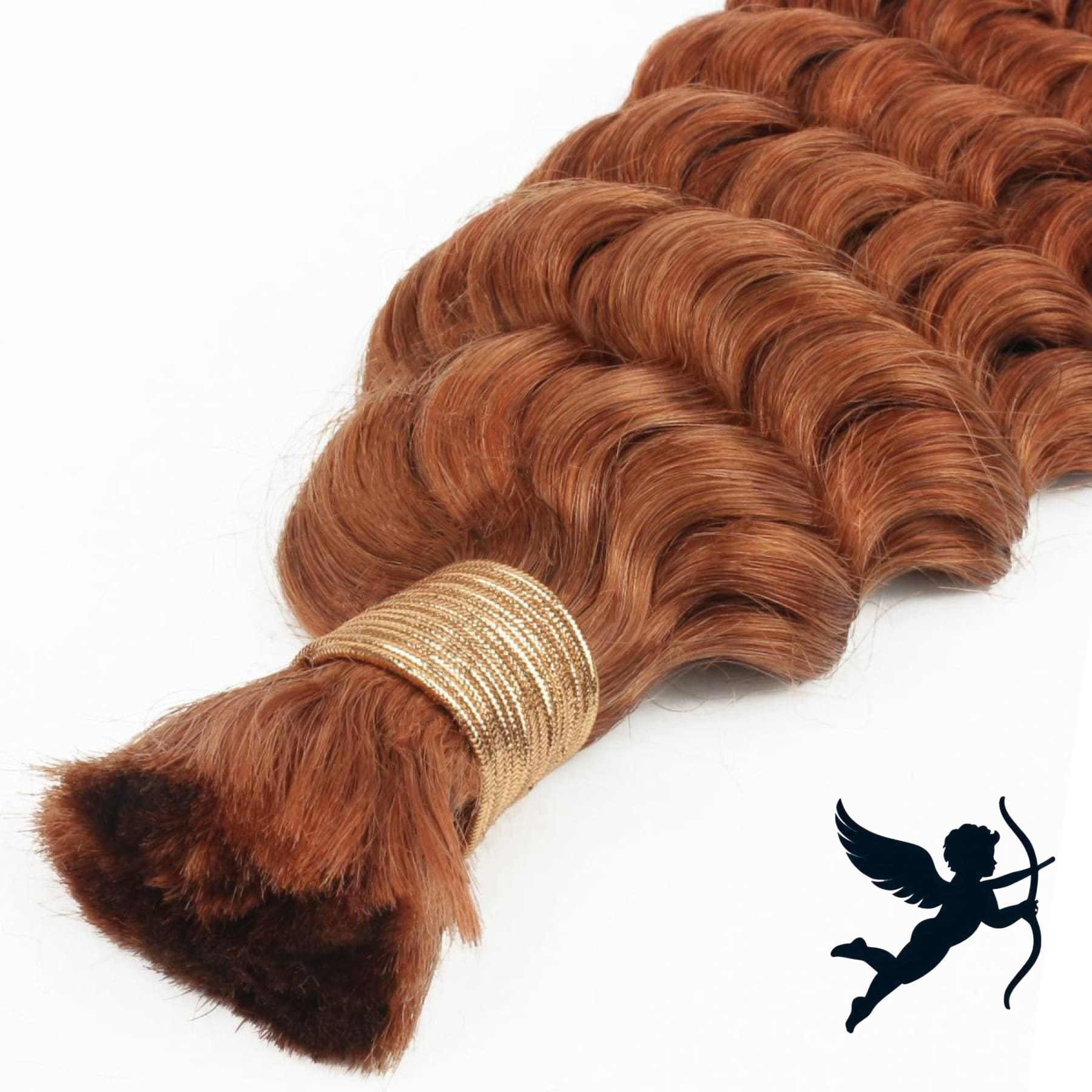 Copper Deep Wave Bulk Human Braiding Hair