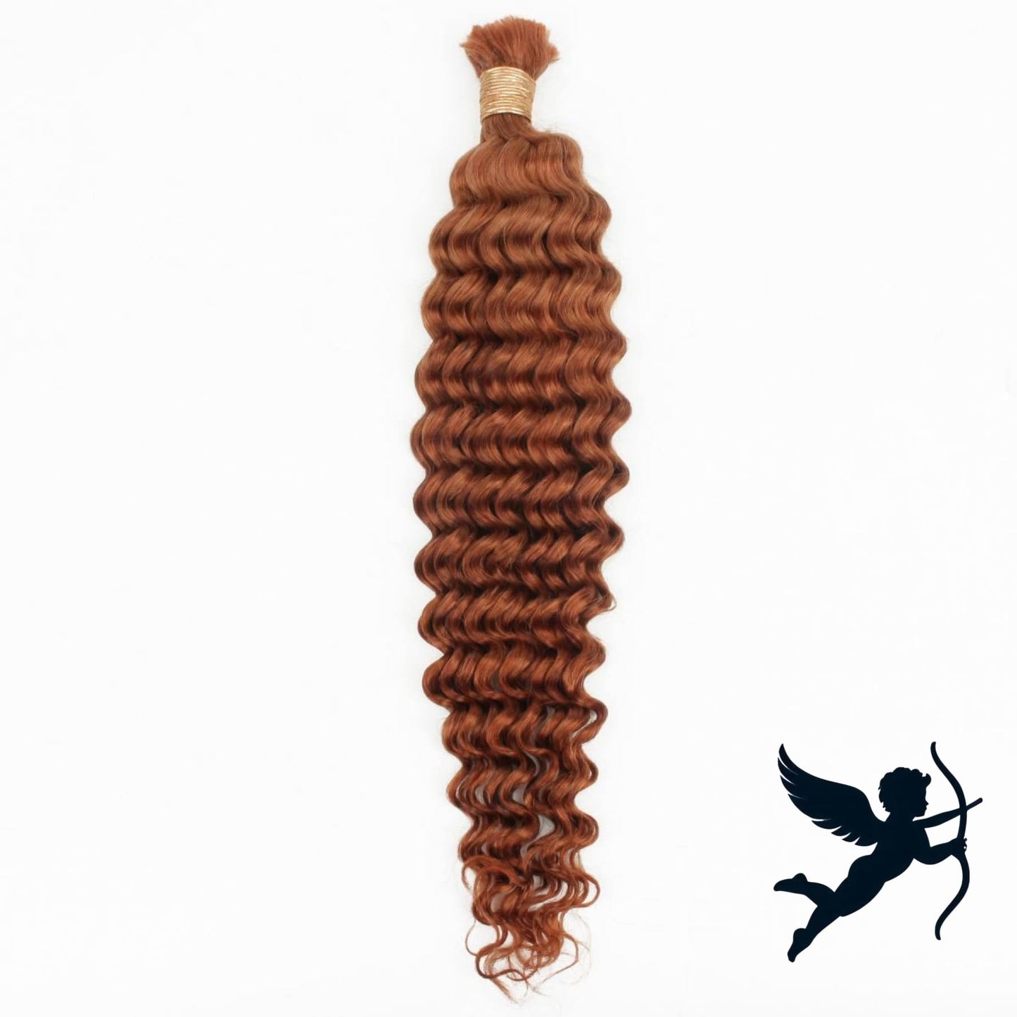 Copper Deep Wave Bulk Human Braiding Hair