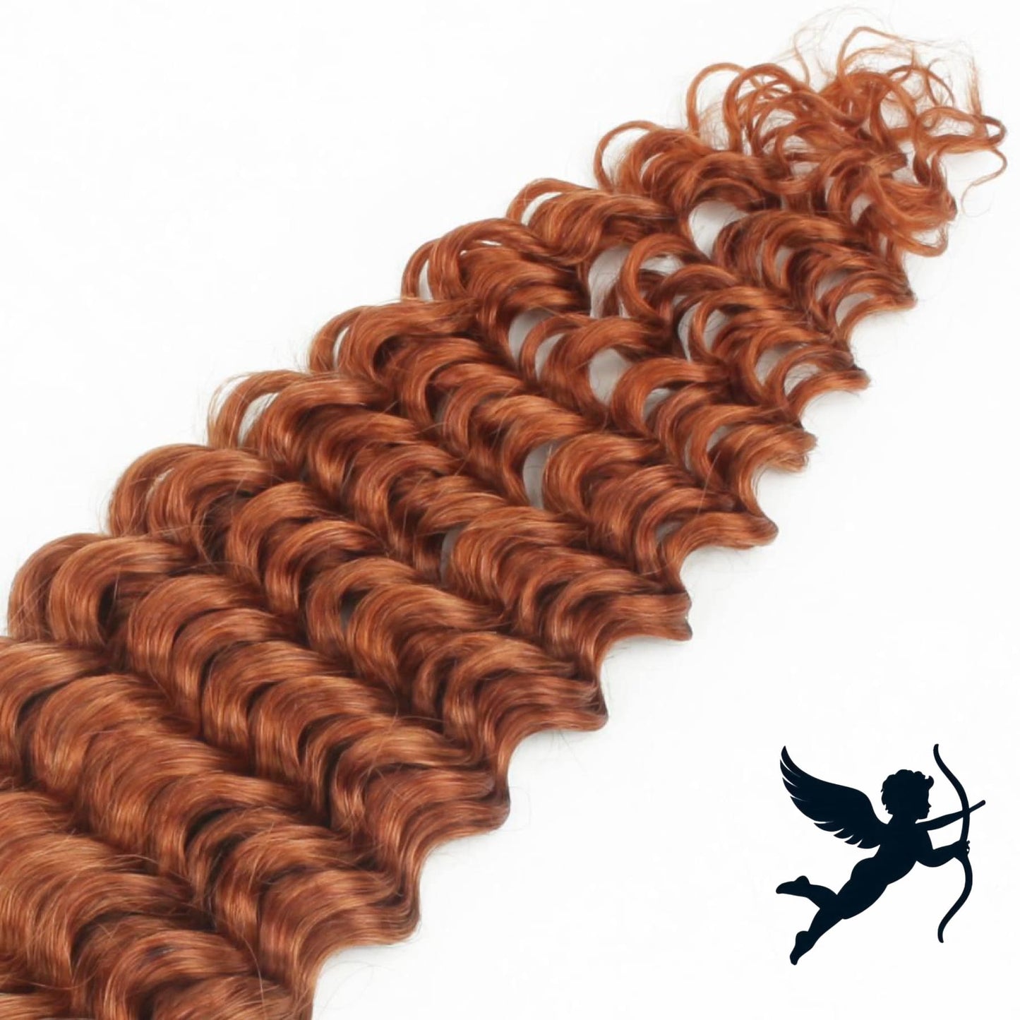 Copper Deep Wave Bulk Human Braiding Hair