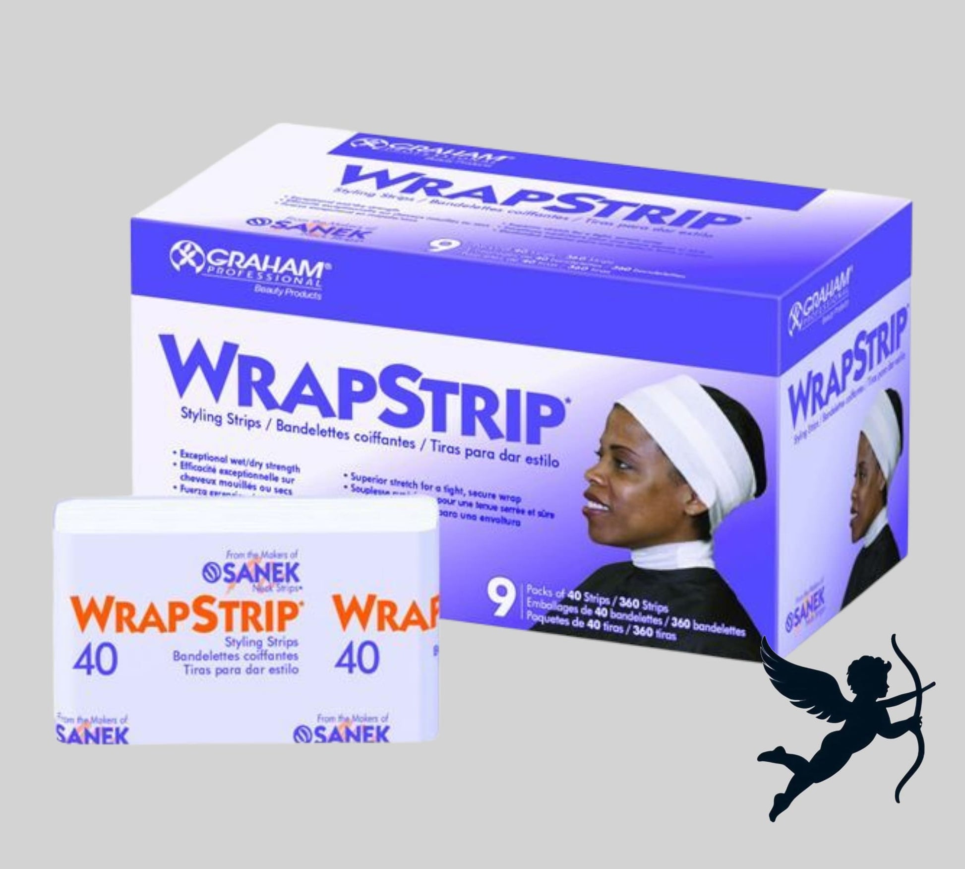 Graham WrapStrip White 9 Pack (40 Strips Per Pack) Styling Strips