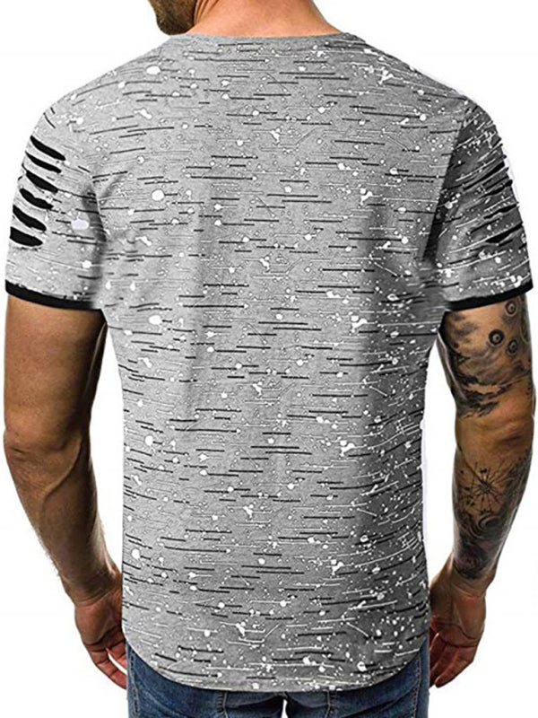 Trendy Floral Round-Neck T-Shirts | Street Men's Wear