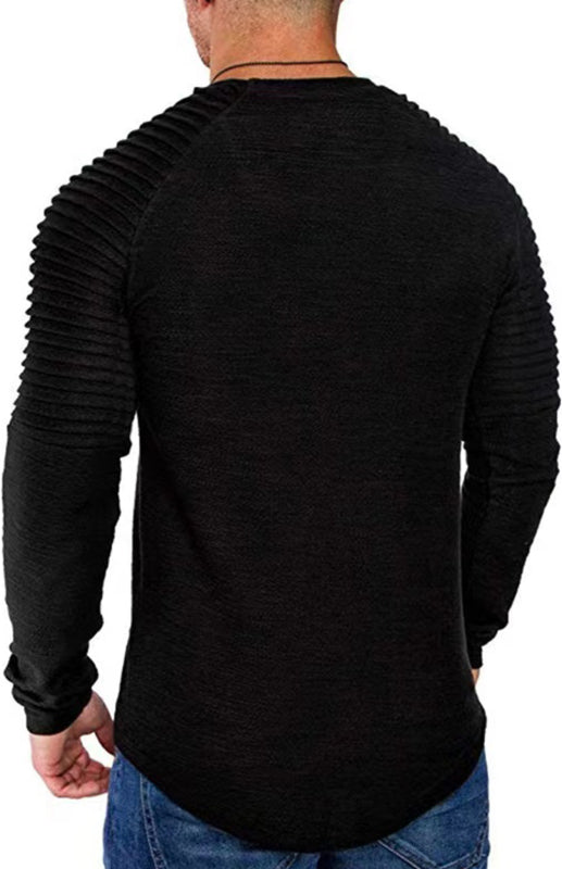 Men's Long Sleeve Muscle Fit T-Shirt | Gym Workout Athletic Tee