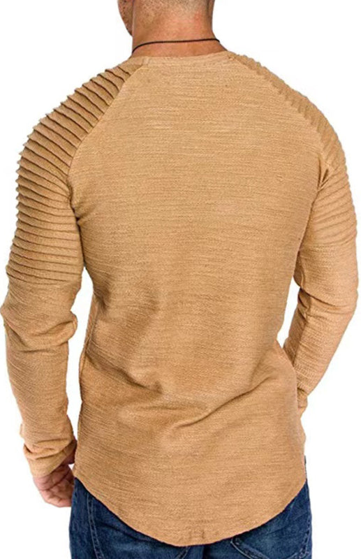 Men's Long Sleeve Muscle Fit T-Shirt | Gym Workout Athletic Tee