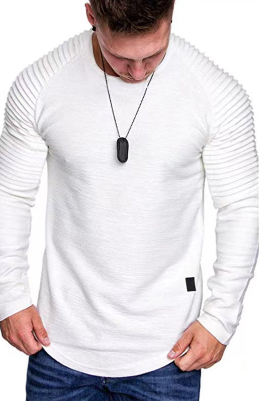 Men's Long Sleeve Muscle Fit T-Shirt | Gym Workout Athletic Tee