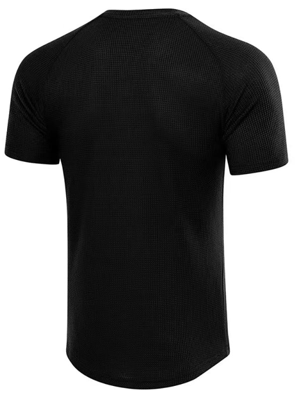 Men's Short Sleeve Muscle Fit T-Shirt | Gym Workout Athletic Tee