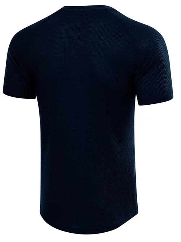 Men's Short Sleeve Muscle Fit T-Shirt | Gym Workout Athletic Tee