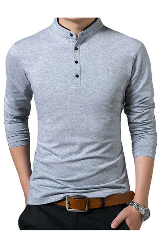 Solid Long Sleeve Large Men's T-Shirt