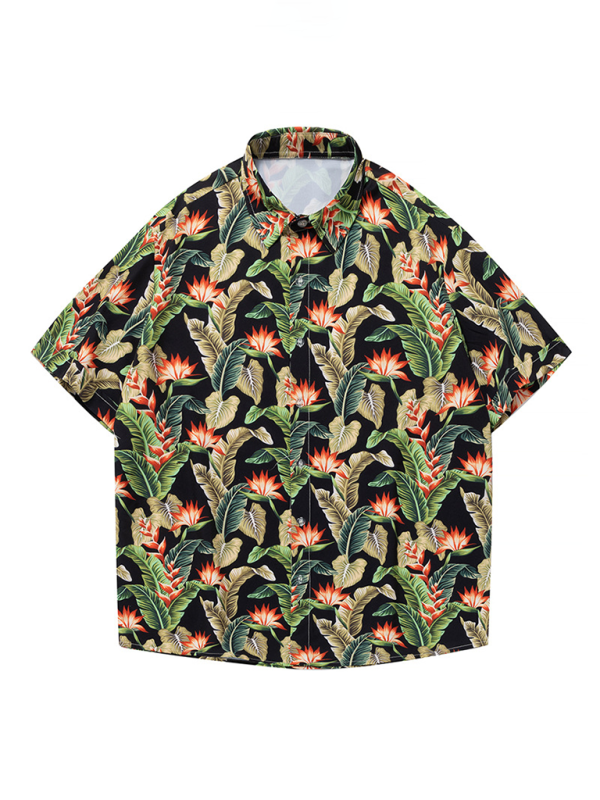 Men's Beach Shirt Hawaiian Vacation Print Short Sleeve Shirt