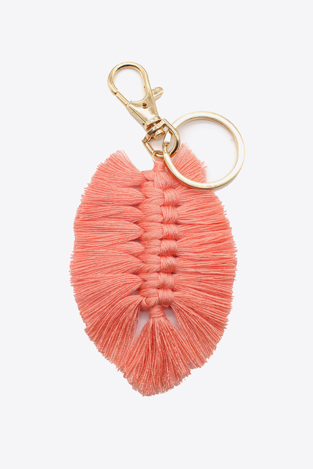 Trendsi Cupid Beauty Supplies Coral / One Size Keychains Assorted 4-Pack Leaf Shape Fringe Keychain