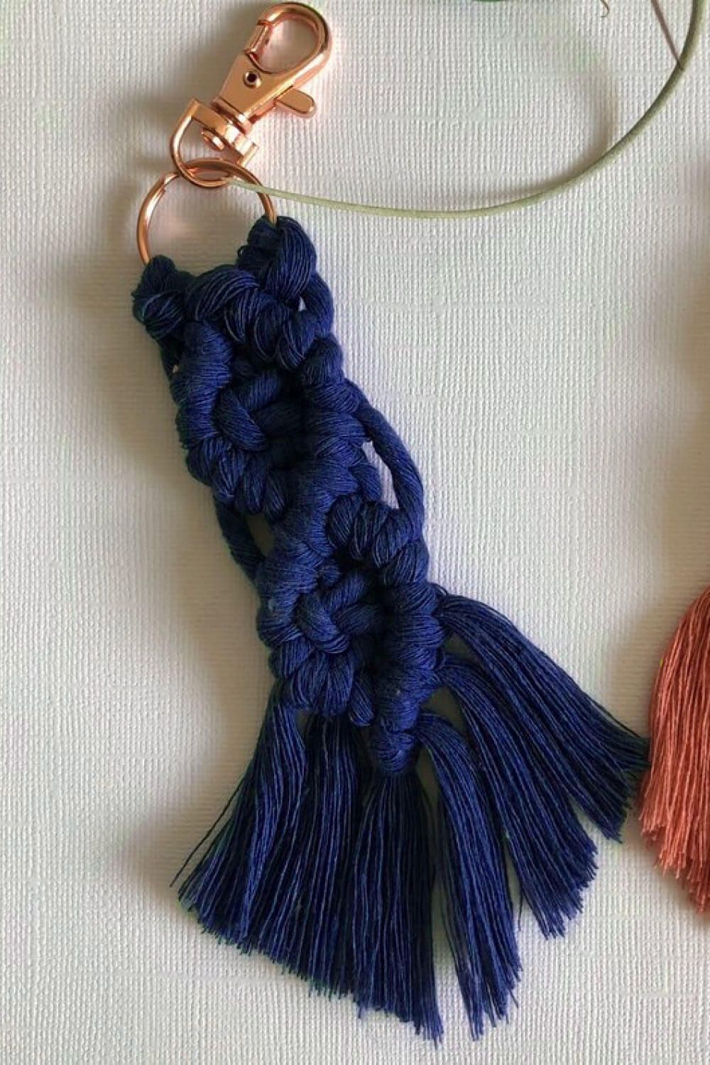 Trendsi Cupid Beauty Supplies Navy / One Size Keychains Assorted 4-Pack Macrame Fringe Keychain