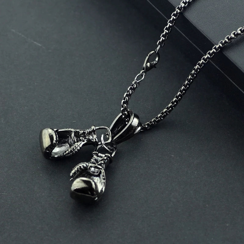 Cupid Beauty Supplies Cupid Beauty Supplies Men Pendant Necklace Boxing Gloves Pendant Chain Necklace