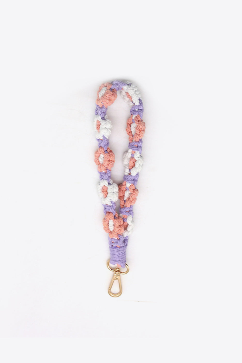 Trendsi Cupid Beauty Supplies Pink/Purple / One Size Keychains Assorted 4-Piece Macrame Flower Keychain