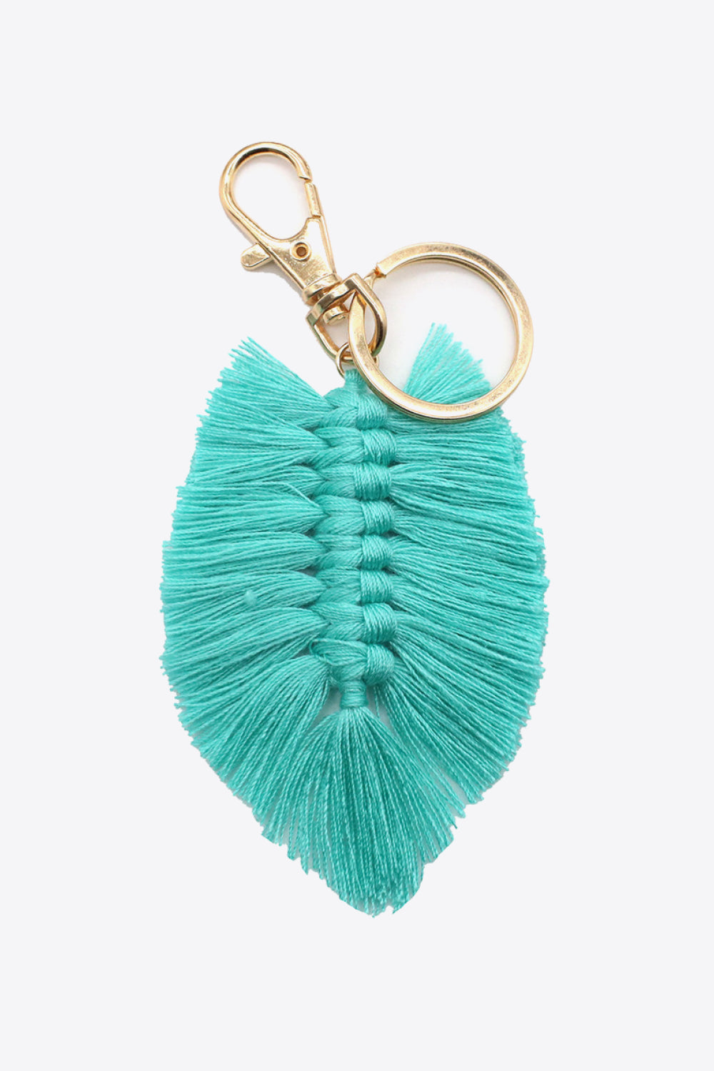 Trendsi Cupid Beauty Supplies Turquoise / One Size Keychains Assorted 4-Pack Leaf Shape Fringe Keychain