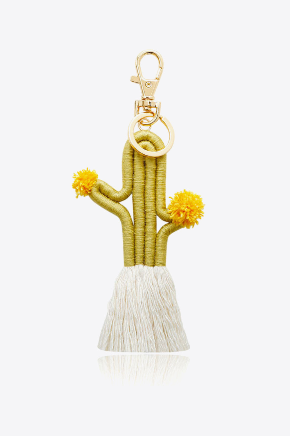 Trendsi Cupid Beauty Supplies Straw / One Size Keychains Cactus Keychain with Fringe