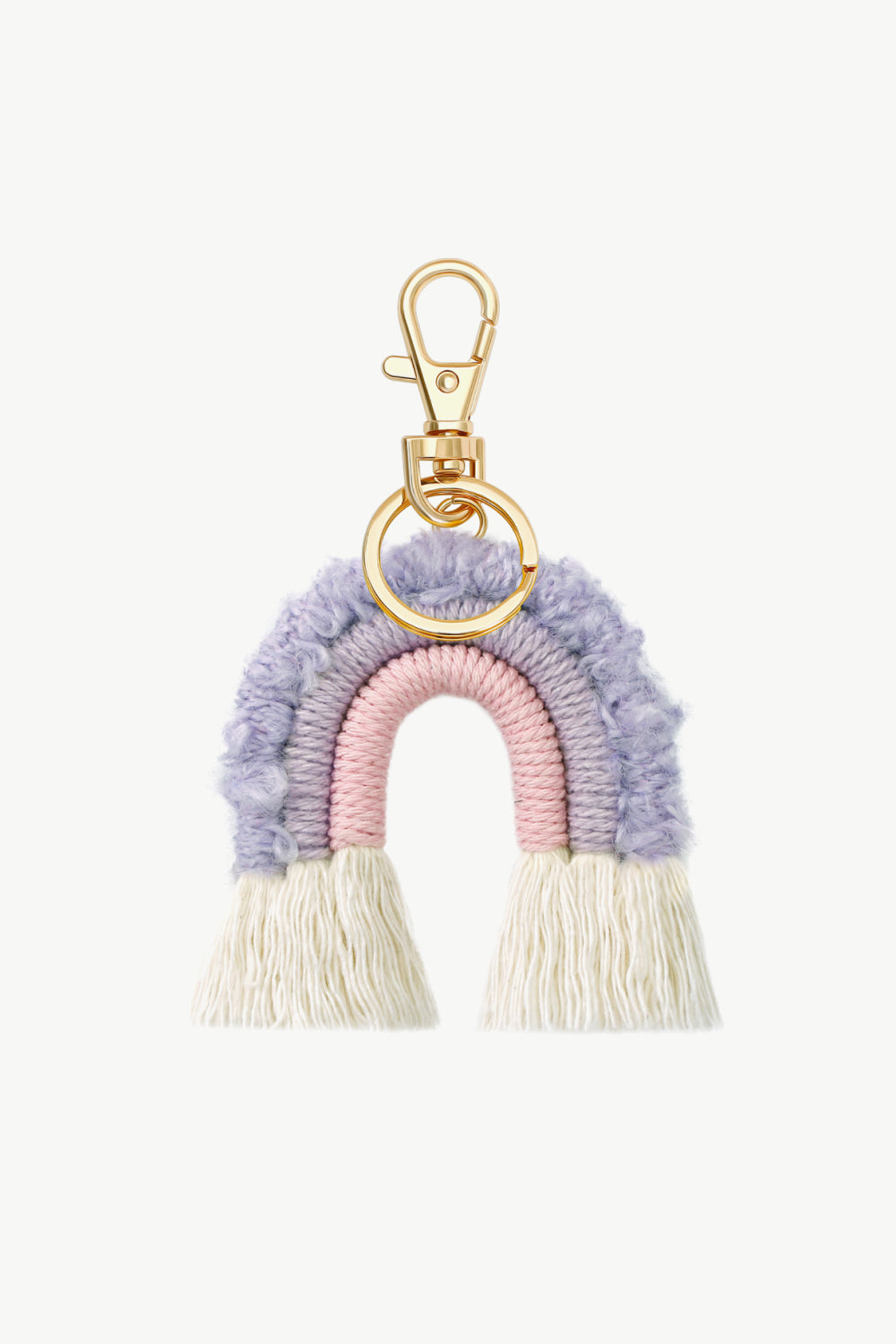 Trendsi Cupid Beauty Supplies Lavender / One Size Keychains Fringe Trim Rainbow Key Chain