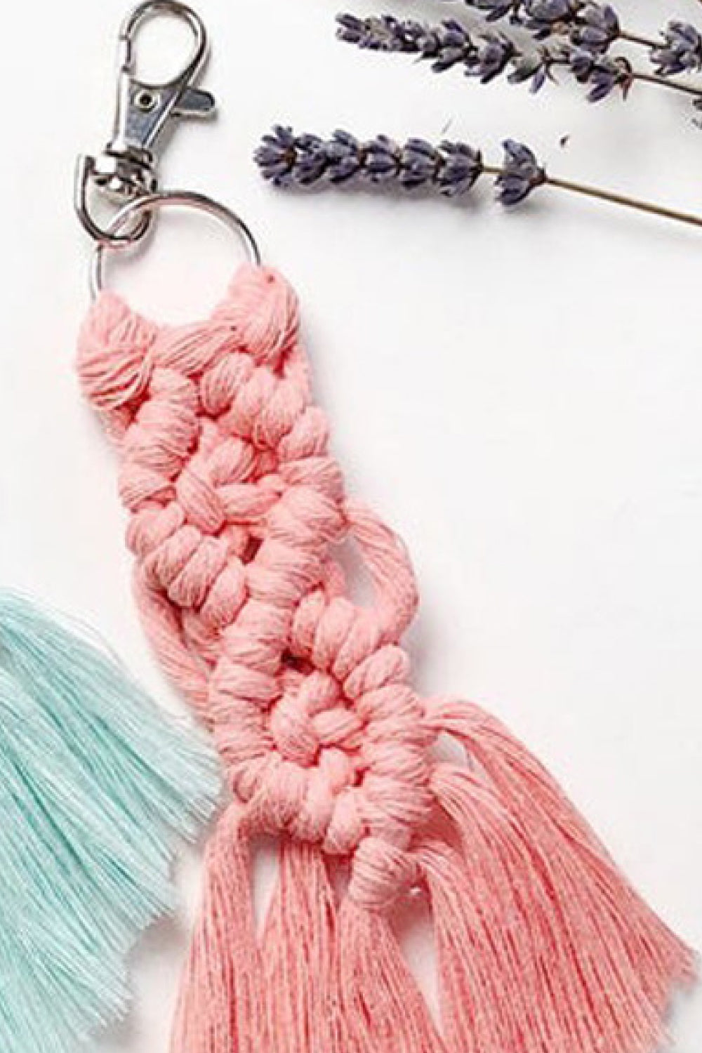 Trendsi Cupid Beauty Supplies Coral / One Size Keychains Assorted 4-Pack Macrame Fringe Keychain