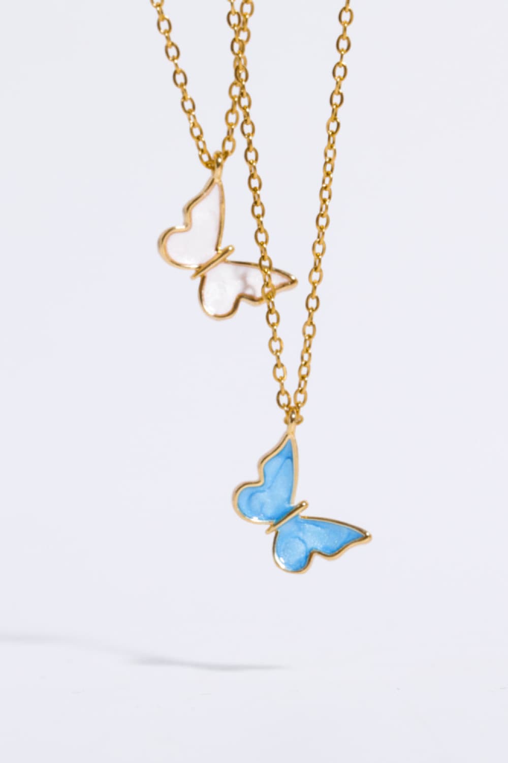Trendsi Cupid Beauty Supplies Women Necklace Butterfly Pendant Copper 14K Gold-Plated Necklace