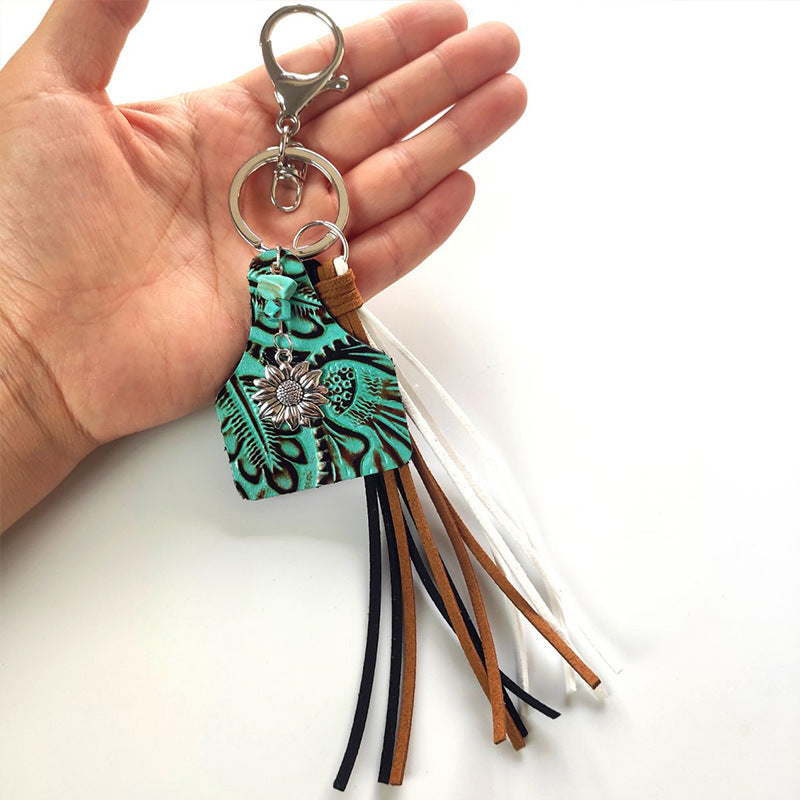 Trendsi Cupid Beauty Supplies Style G / One Size Keychains Turquoise Fringe Detail Key Chain