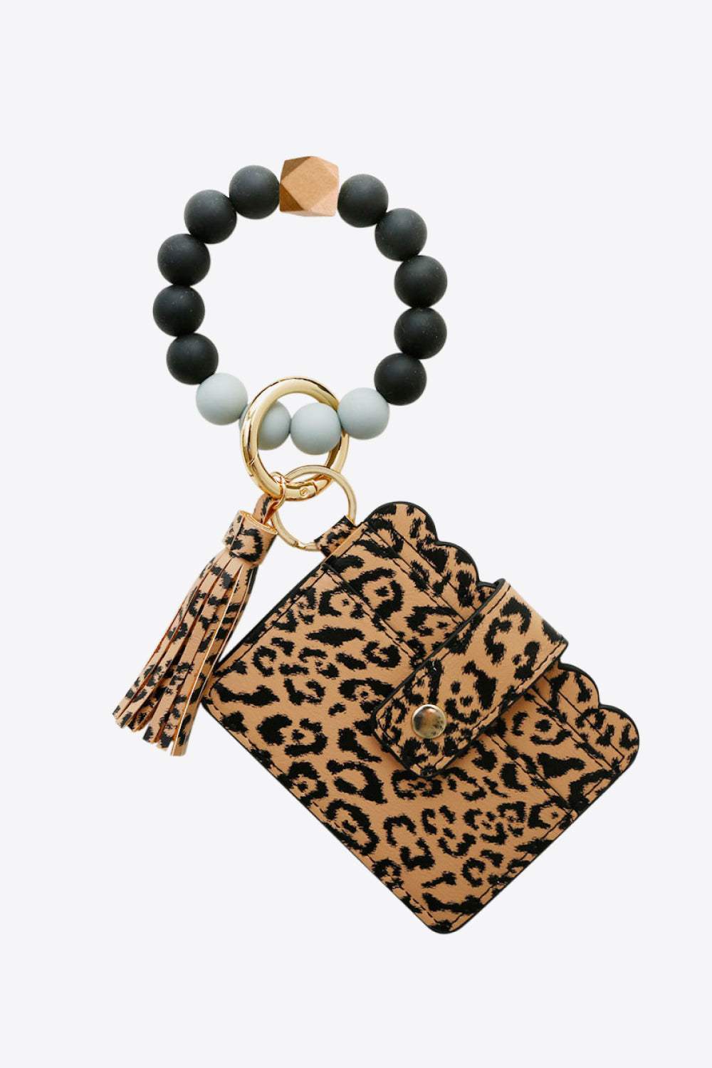 Trendsi Cupid Beauty Supplies Leopard / One Size Keychains 2-Pack Mini Purse Tassel Key Chain