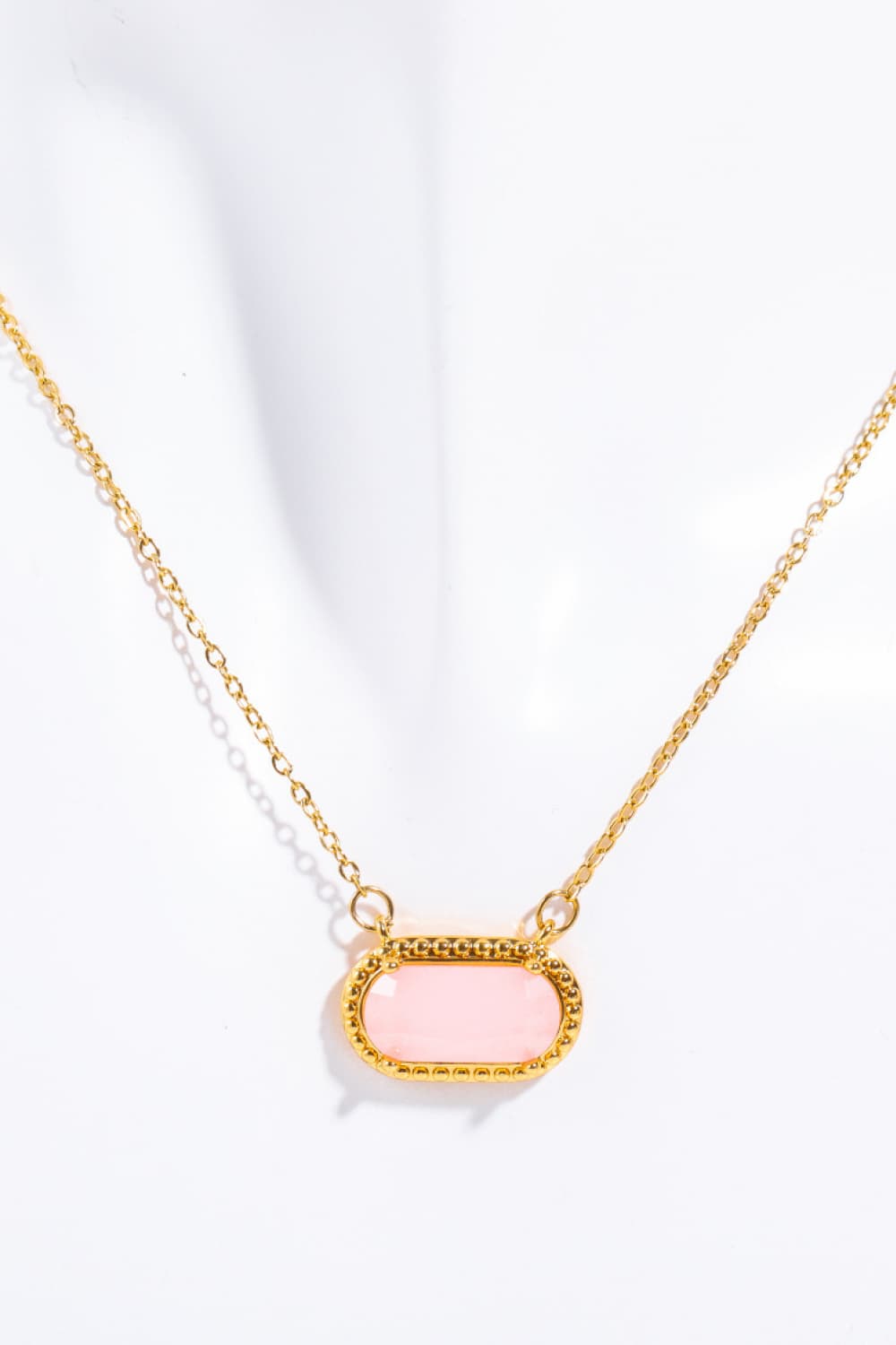 Trendsi Cupid Beauty Supplies Blush Pink / One Size Women Necklace Copper 14K Gold Pleated Pendant Necklace