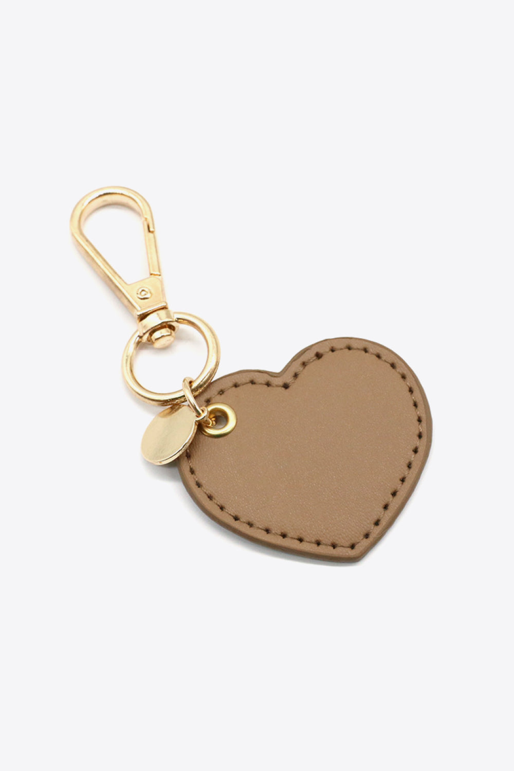Trendsi Cupid Beauty Supplies Taupe / One Size Keychains Assorted 4-Pack Heart Shape PU Leather Keychain