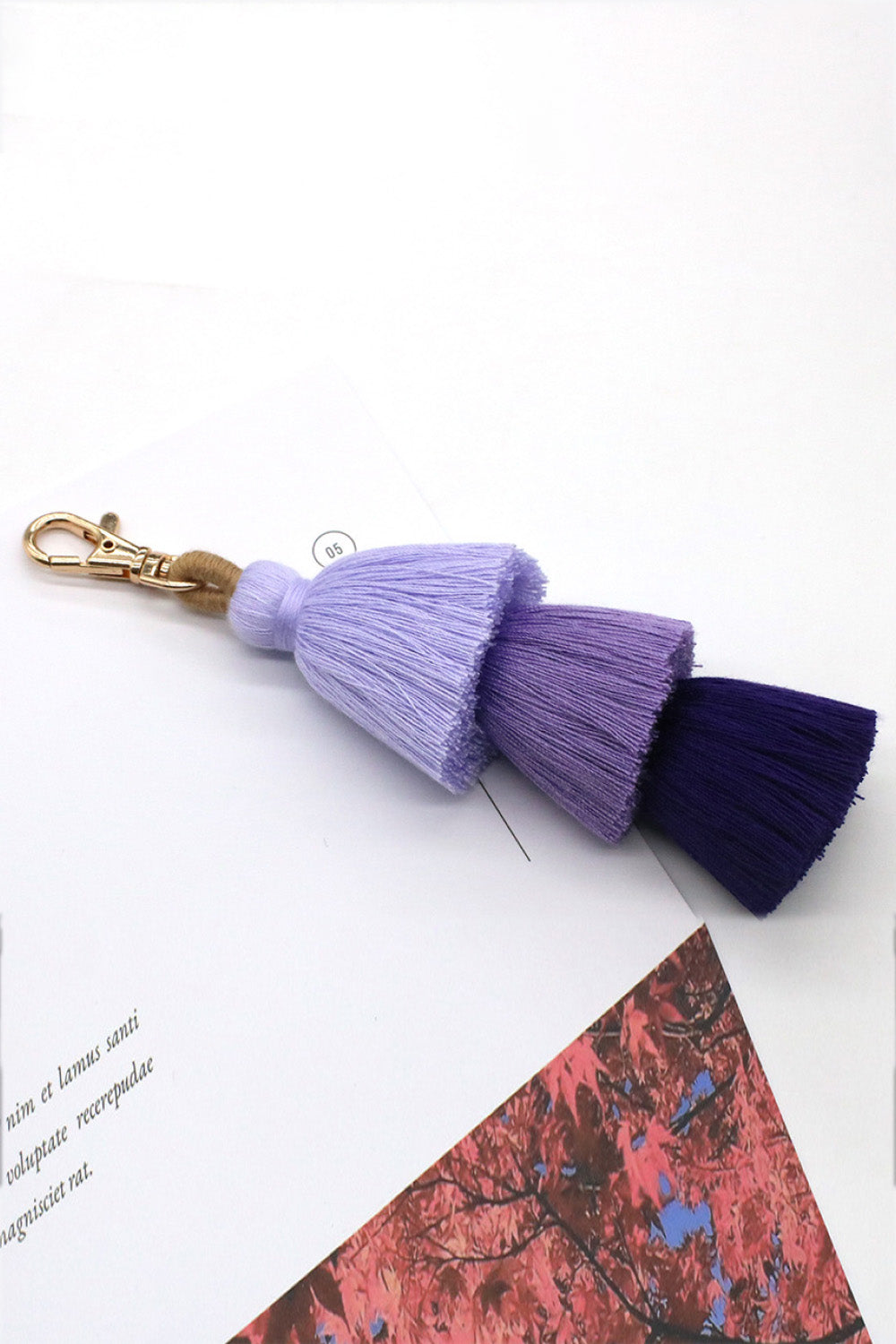 Trendsi Cupid Beauty Supplies Purple / One Size Keychains 4-Pack Multicolored Fringe Keychain, Color Varies