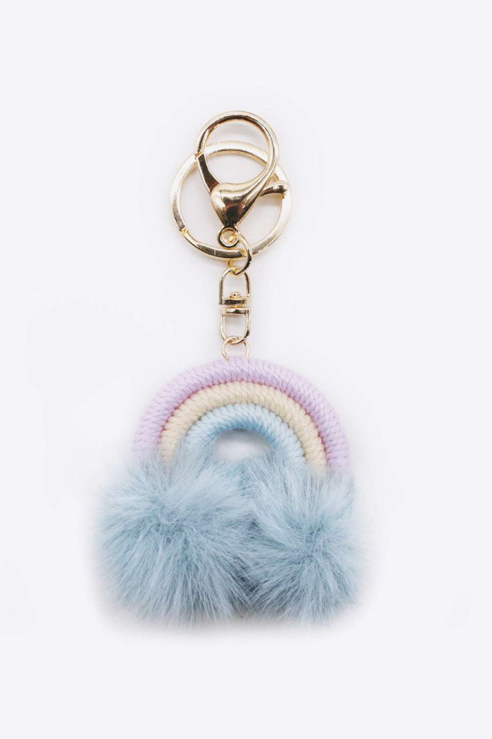 Trendsi Cupid Beauty Supplies Pastel Blue / One Size Keychains Assorted 4-Pack Rainbow Pom Pom Keychain