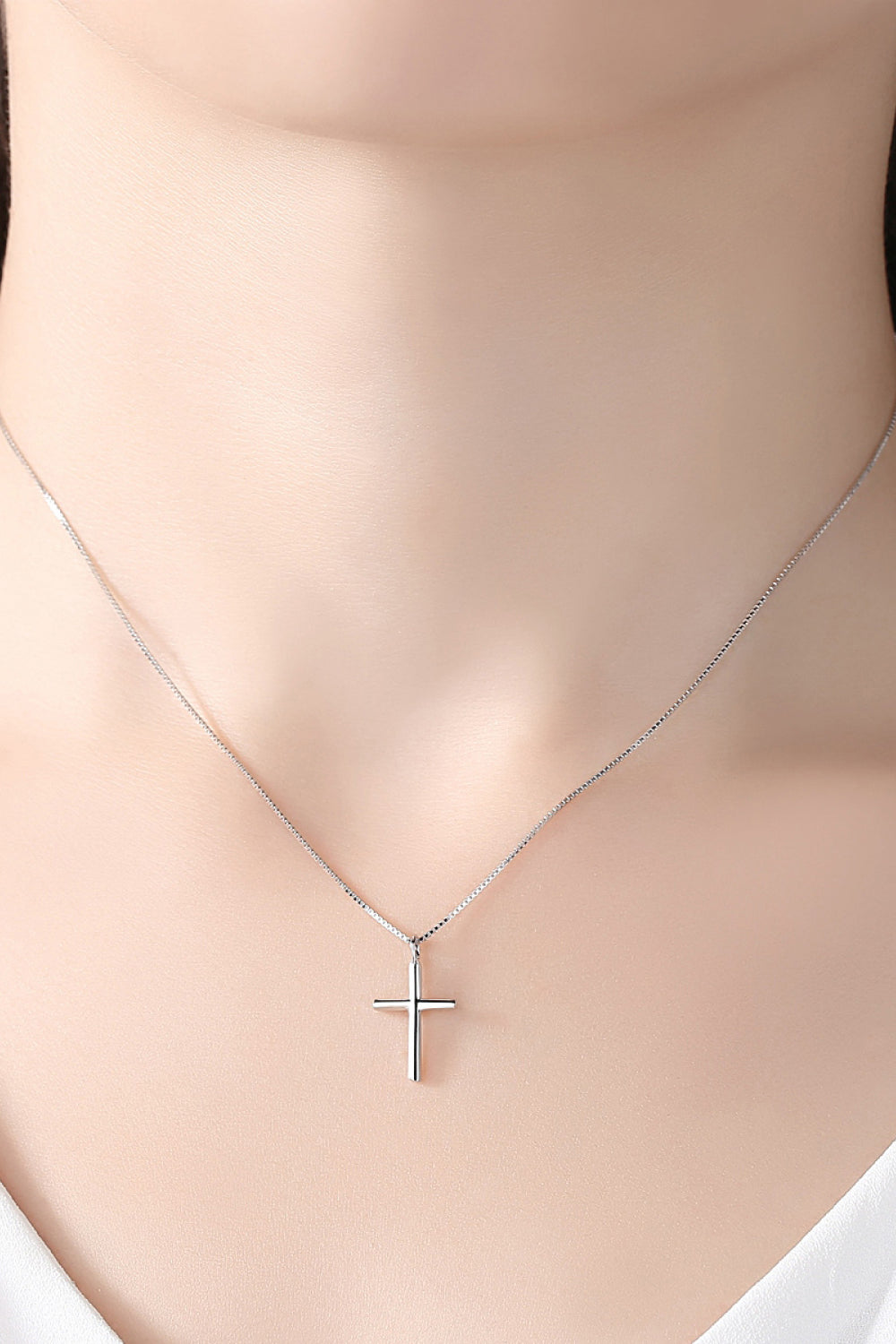 Trendsi Cupid Beauty Supplies Silver / One Size Women Necklace Cross Pendant 925 Sterling Silver Necklace