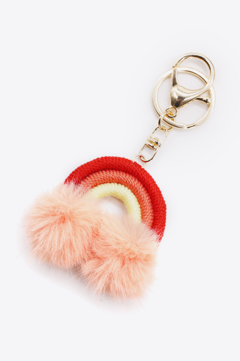 Trendsi Cupid Beauty Supplies Keychains Assorted 4-Pack Rainbow Pom Pom Keychain