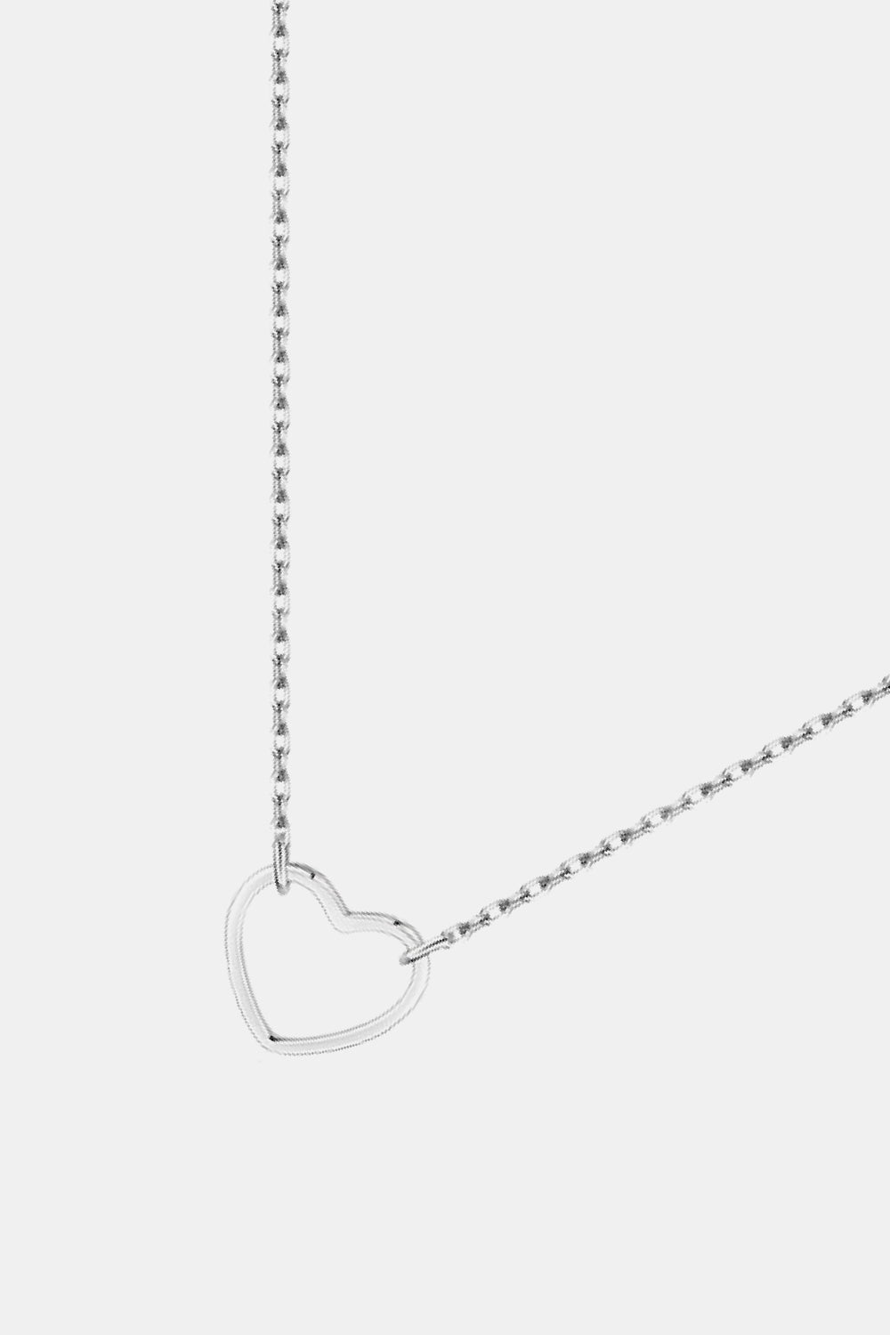 Trendsi Cupid Beauty Supplies Women Necklace 925 Sterling Silver Heart Shape Pendant Necklace