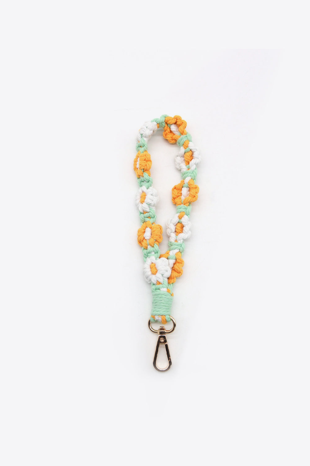 Trendsi Cupid Beauty Supplies Orange/Green / One Size Keychains Assorted 4-Piece Macrame Flower Keychain