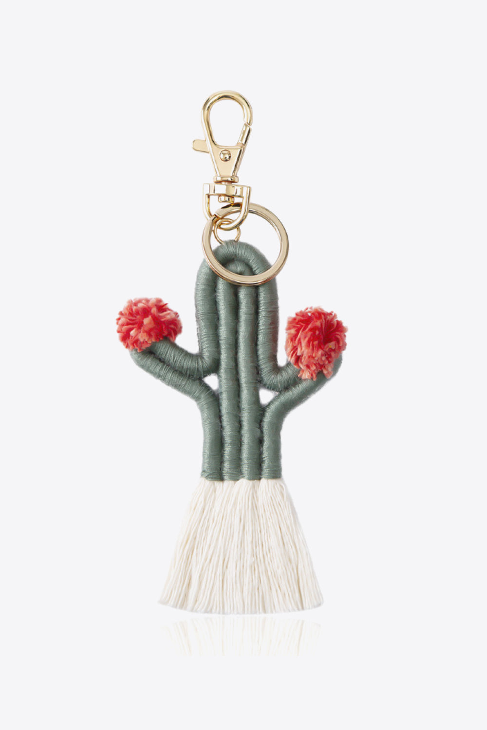 Trendsi Cupid Beauty Supplies Sage / One Size Keychains Cactus Keychain with Fringe