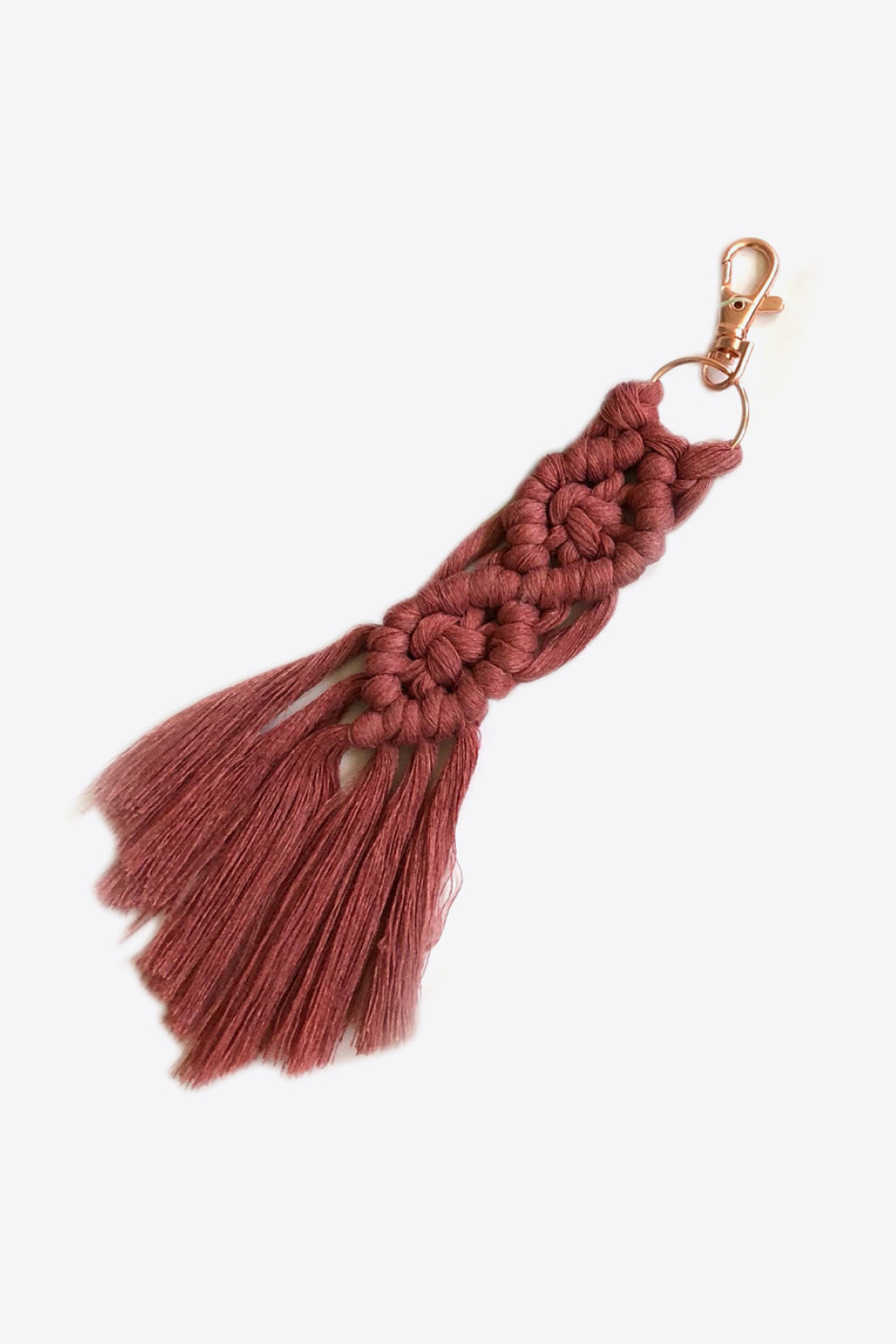 Trendsi Cupid Beauty Supplies Wine / One Size Keychains Assorted 4-Pack Macrame Fringe Keychain