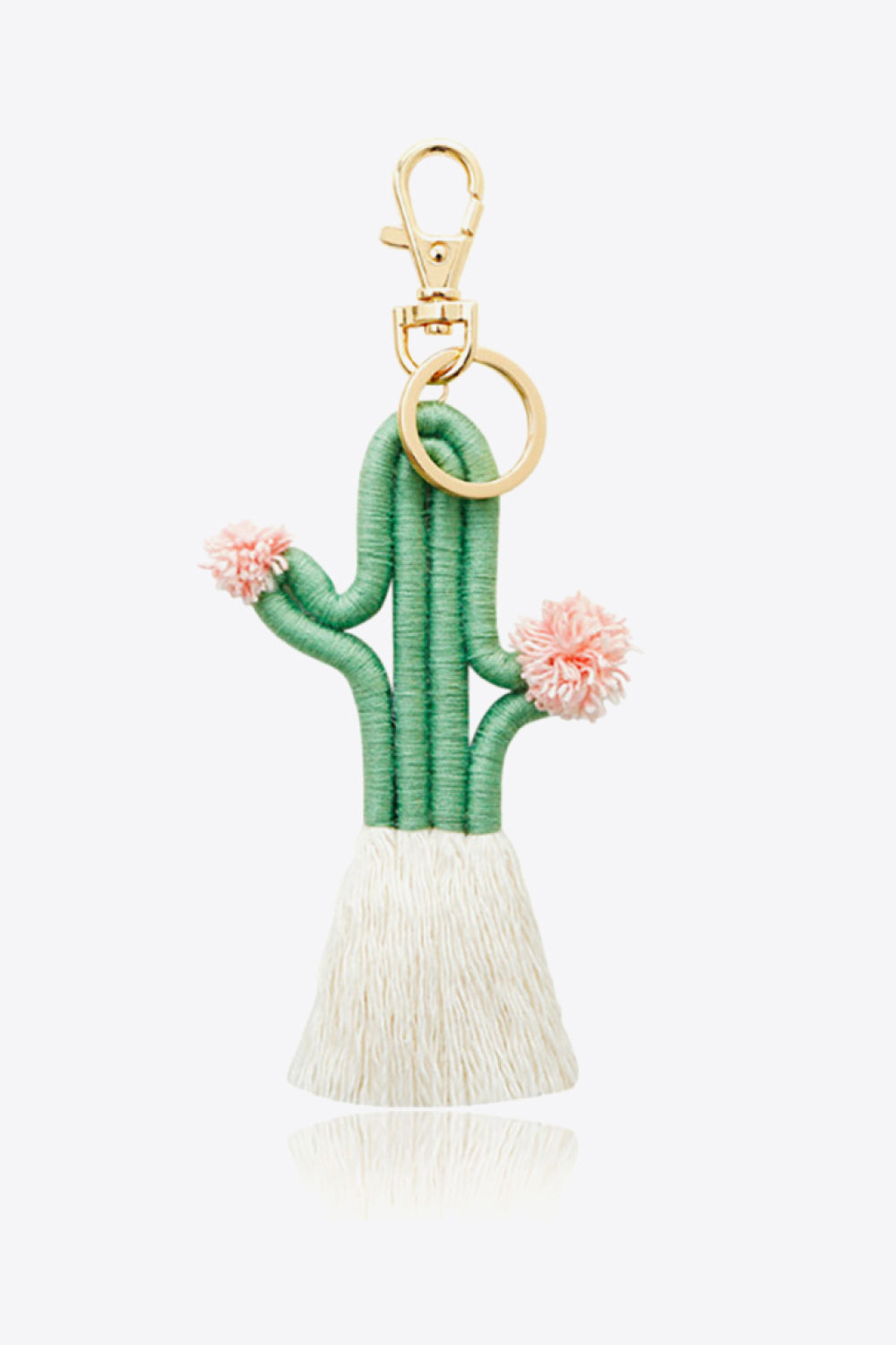 Trendsi Cupid Beauty Supplies Mid Green / One Size Keychains Cactus Keychain with Fringe