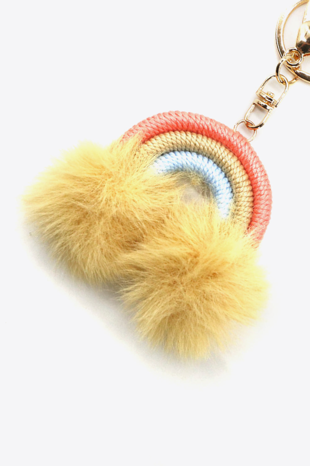 Trendsi Cupid Beauty Supplies Keychains Assorted 4-Pack Rainbow Pom Pom Keychain