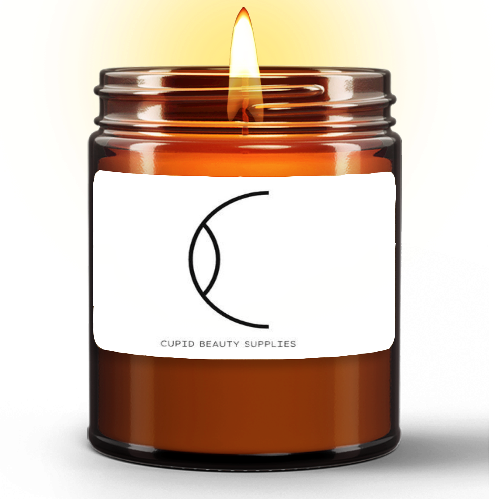 Candlefy Cupid Beauty Supplies candle Natural Wax Candle in Amber Jar (9oz)