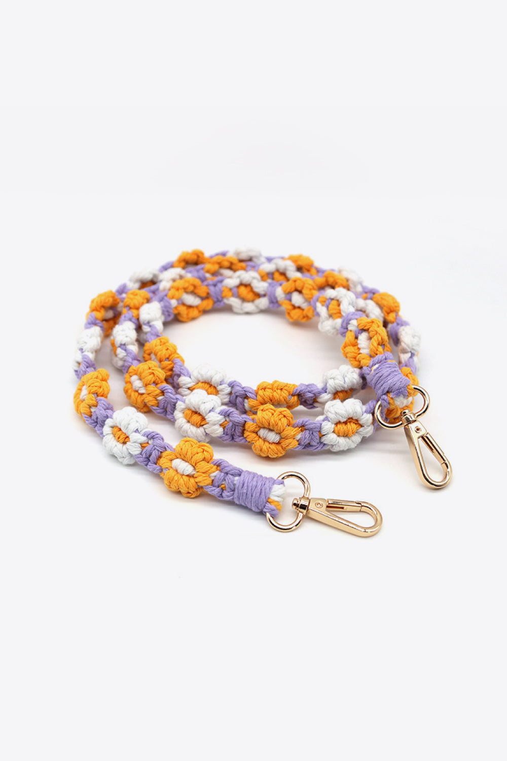 Trendsi Cupid Beauty Supplies Orange/Purple / One Size Keychains Macrame Flower Lanyard