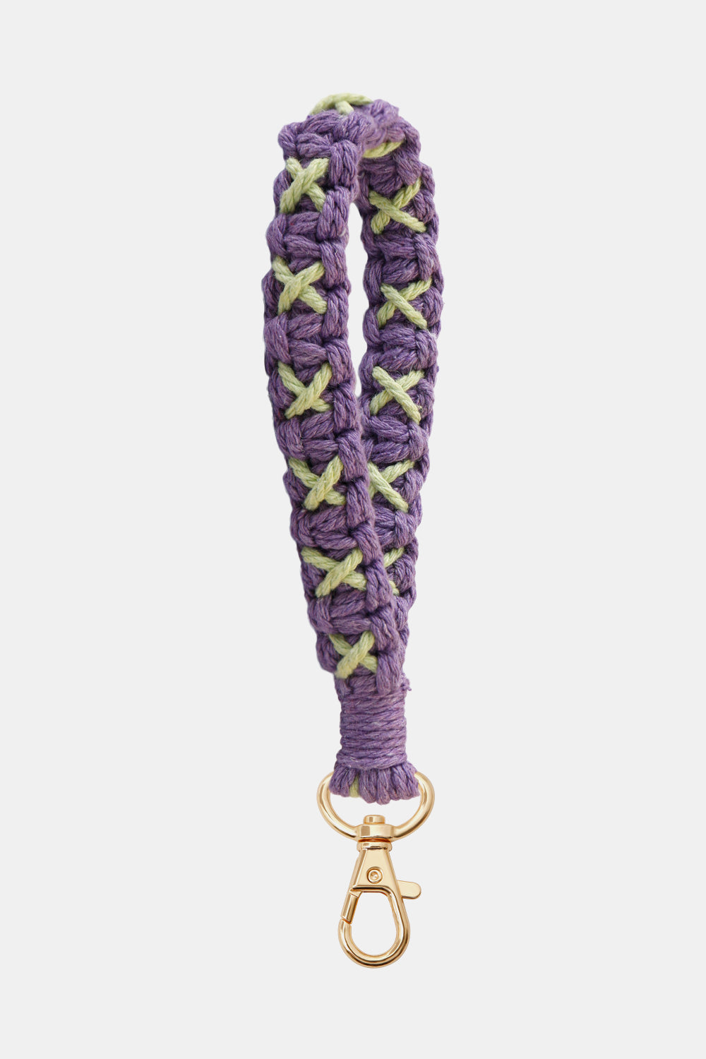 Trendsi Cupid Beauty Supplies Dusty Purple / One Size Keychains Contrast Macrame Key Chain