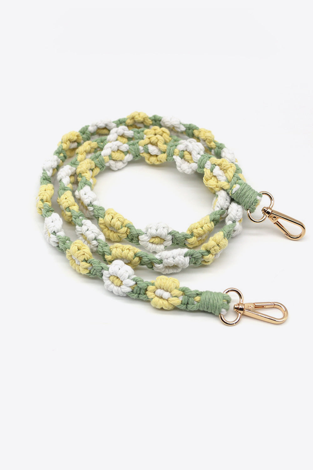 Trendsi Cupid Beauty Supplies Yellow/Green / One Size Keychains Macrame Flower Lanyard