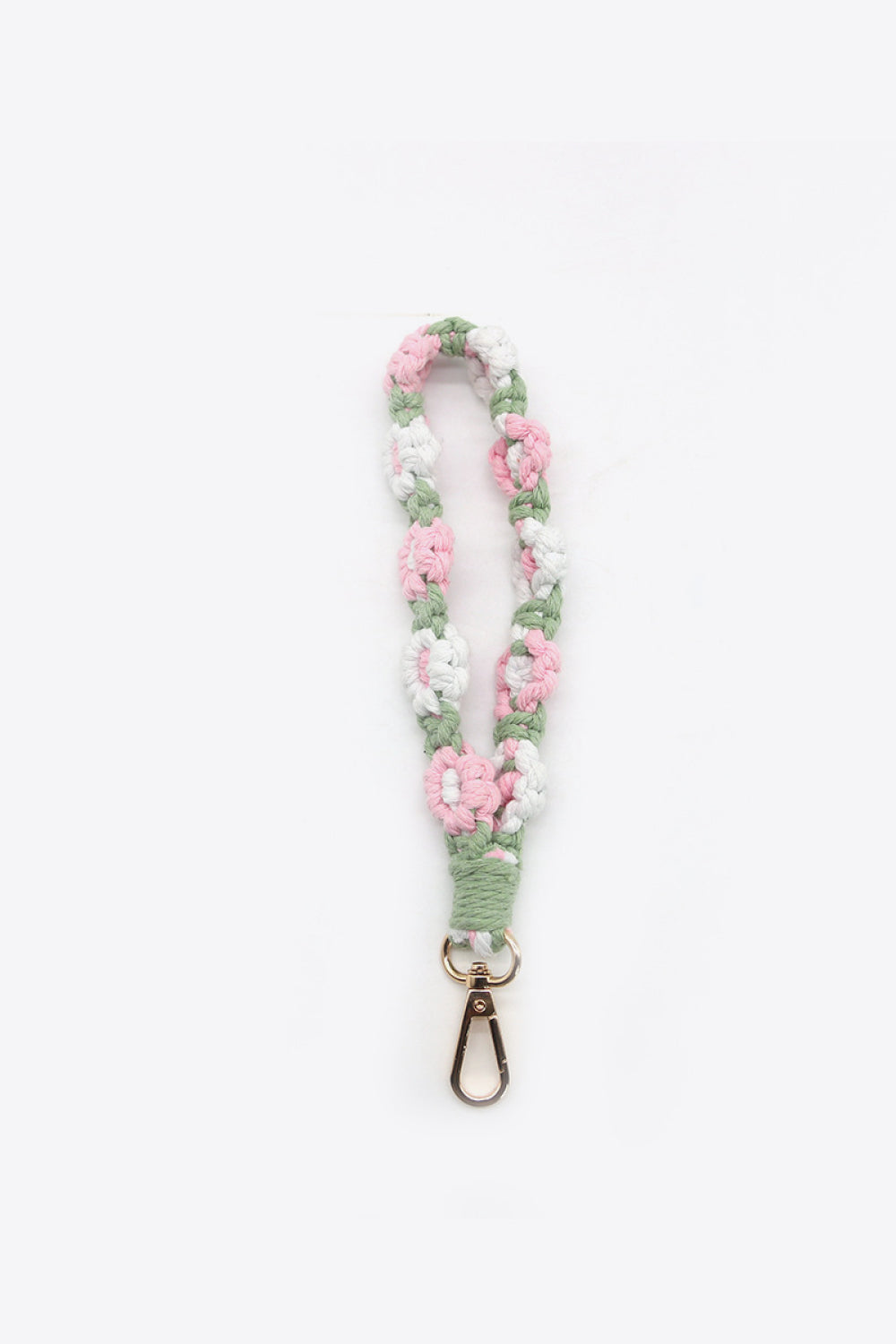 Trendsi Cupid Beauty Supplies Pink/Green / One Size Keychains Assorted 4-Piece Macrame Flower Keychain