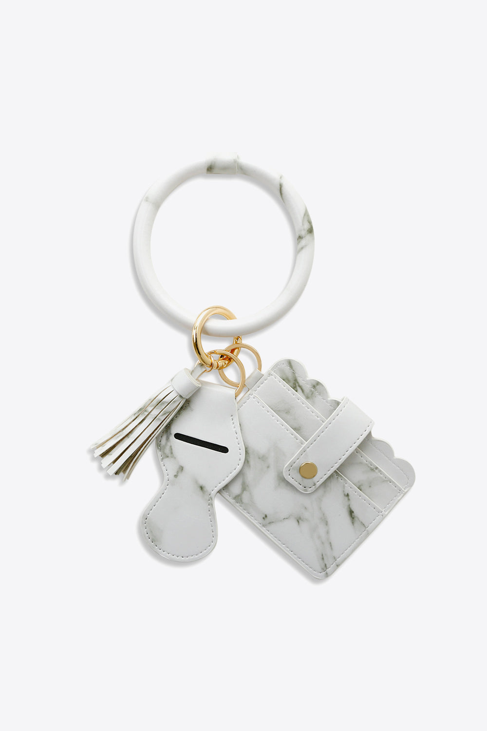 Trendsi Cupid Beauty Supplies White / One Size Keychains PU Wristlet Keychain with Card Holder