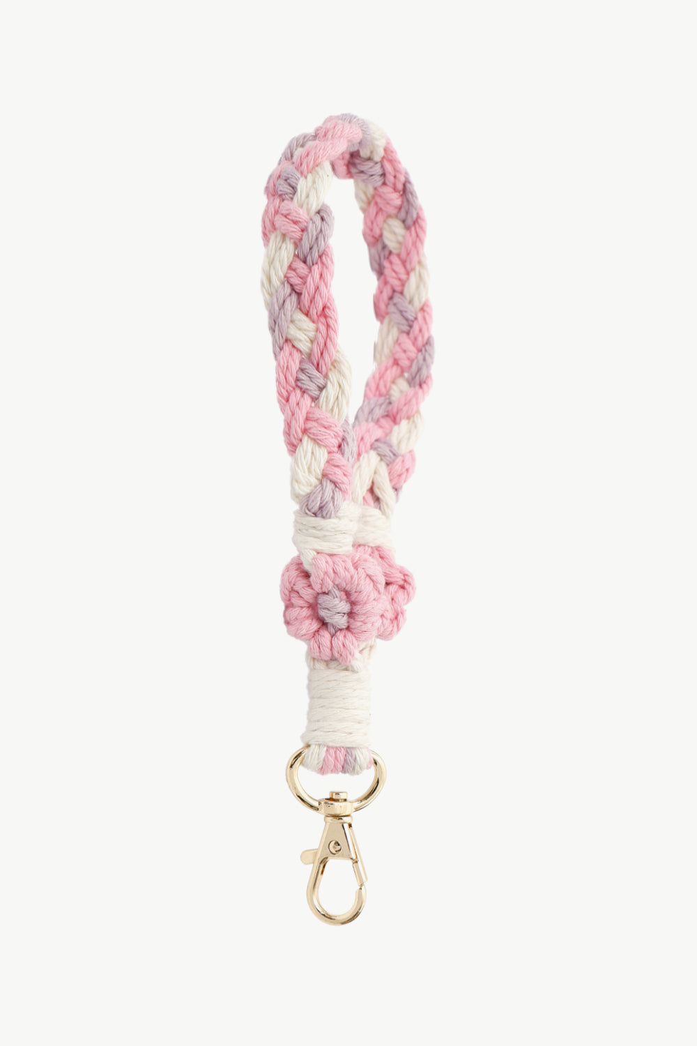 Trendsi Cupid Beauty Supplies Blush Pink / One Size Keychains Floral Braided Wristlet Key Chain