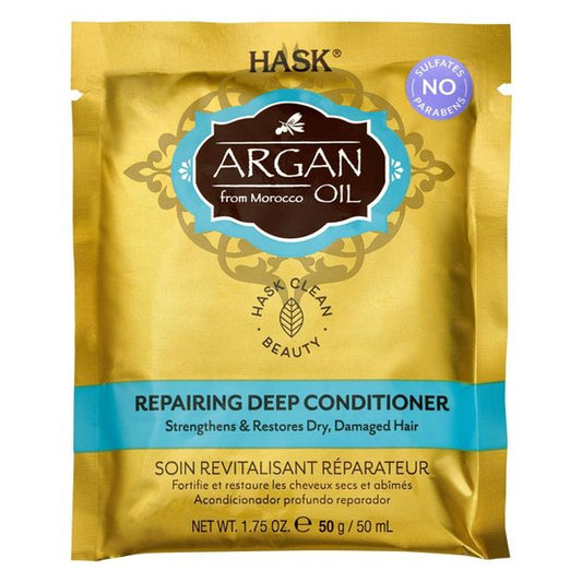 HASK Cupid Beauty Supplies 1.75 Oz / 12 Count Hair Treatments Hask Argan Oil Repairing Deep Conditioner
