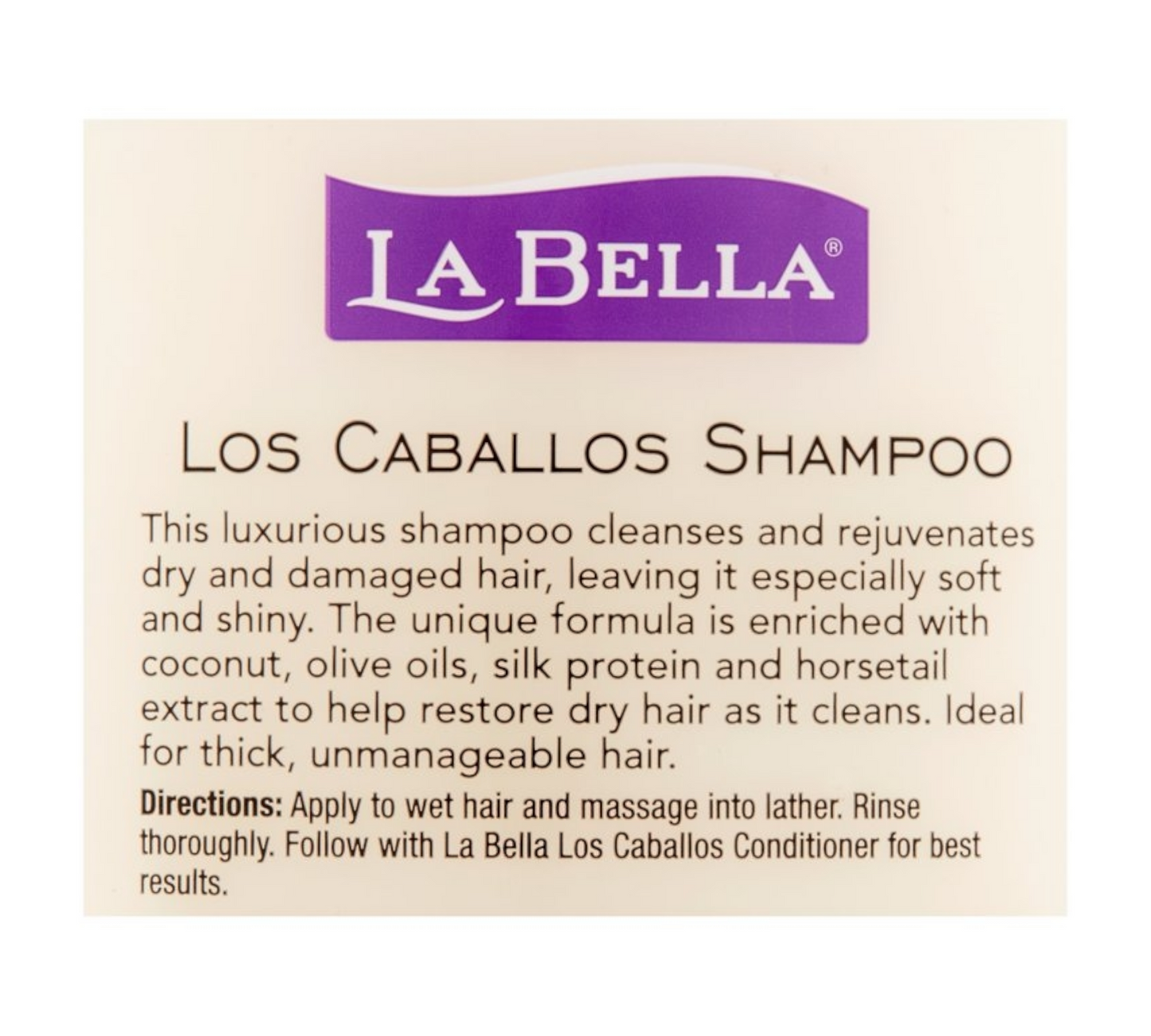 La Bella Cupid Beauty Supplies Shampoo La Bella Los Caballos Shampoo, 25.4 Oz