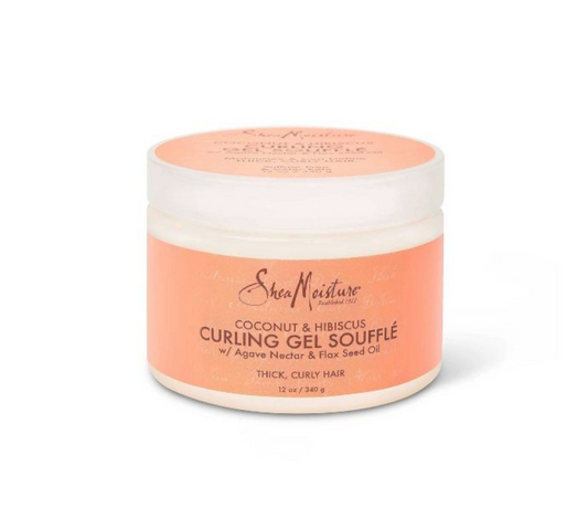 Shea Moisture Cupid Beauty Supplies Hair Gel SheaMoisture Curling Gel Souffle for Thick Curly Hair Coconut and Hibiscus - 12 fl oz
