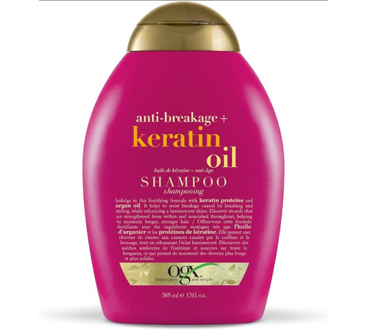 OGX Cupid Beauty Supplies 13 Fl.Oz Shampoo Anti-Breakage + Keratin Oil Shampoo