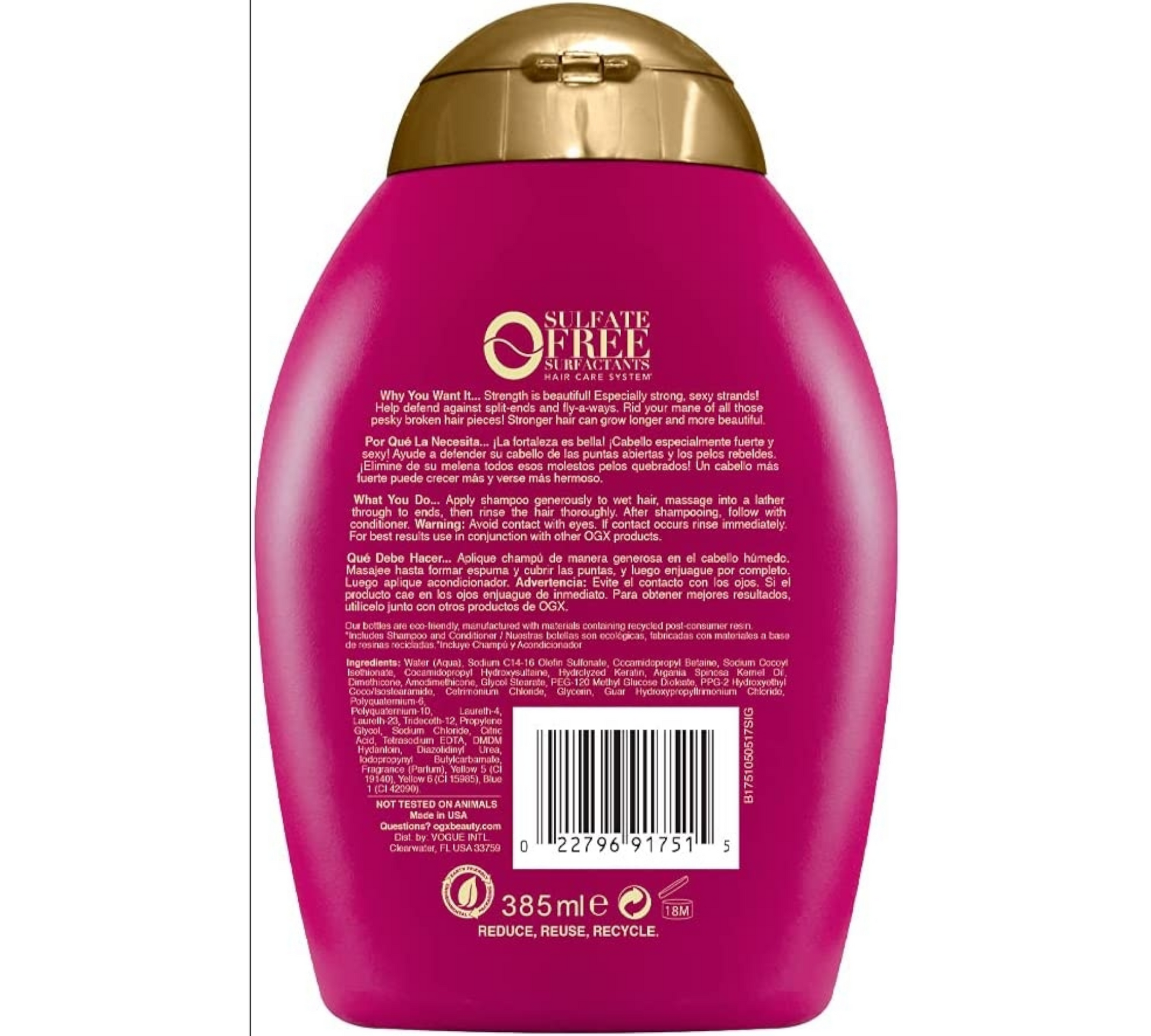 OGX Cupid Beauty Supplies Shampoo Anti-Breakage + Keratin Oil Shampoo