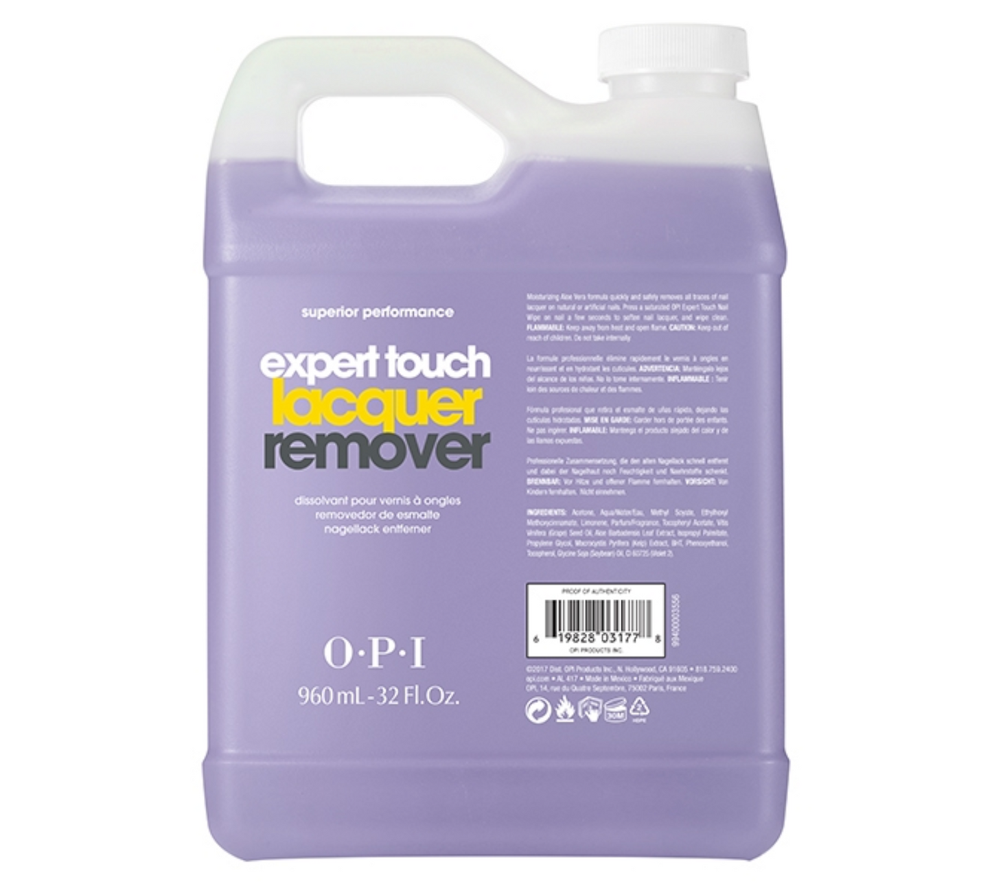OPI Cupid Beauty Supplies Gallon / 32 Fl.Oz Nail Polish Remover OPI Expert Touch Lacquer Remover